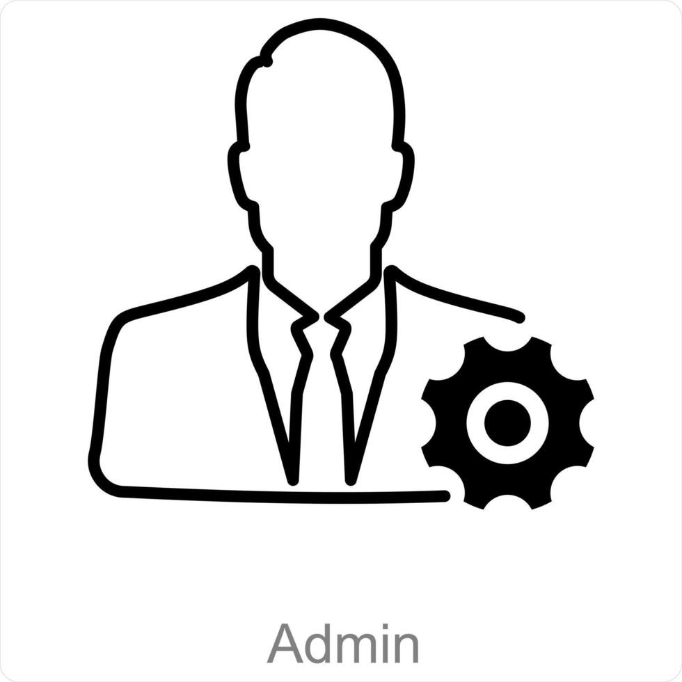 Admin and leadrership icon concept vector