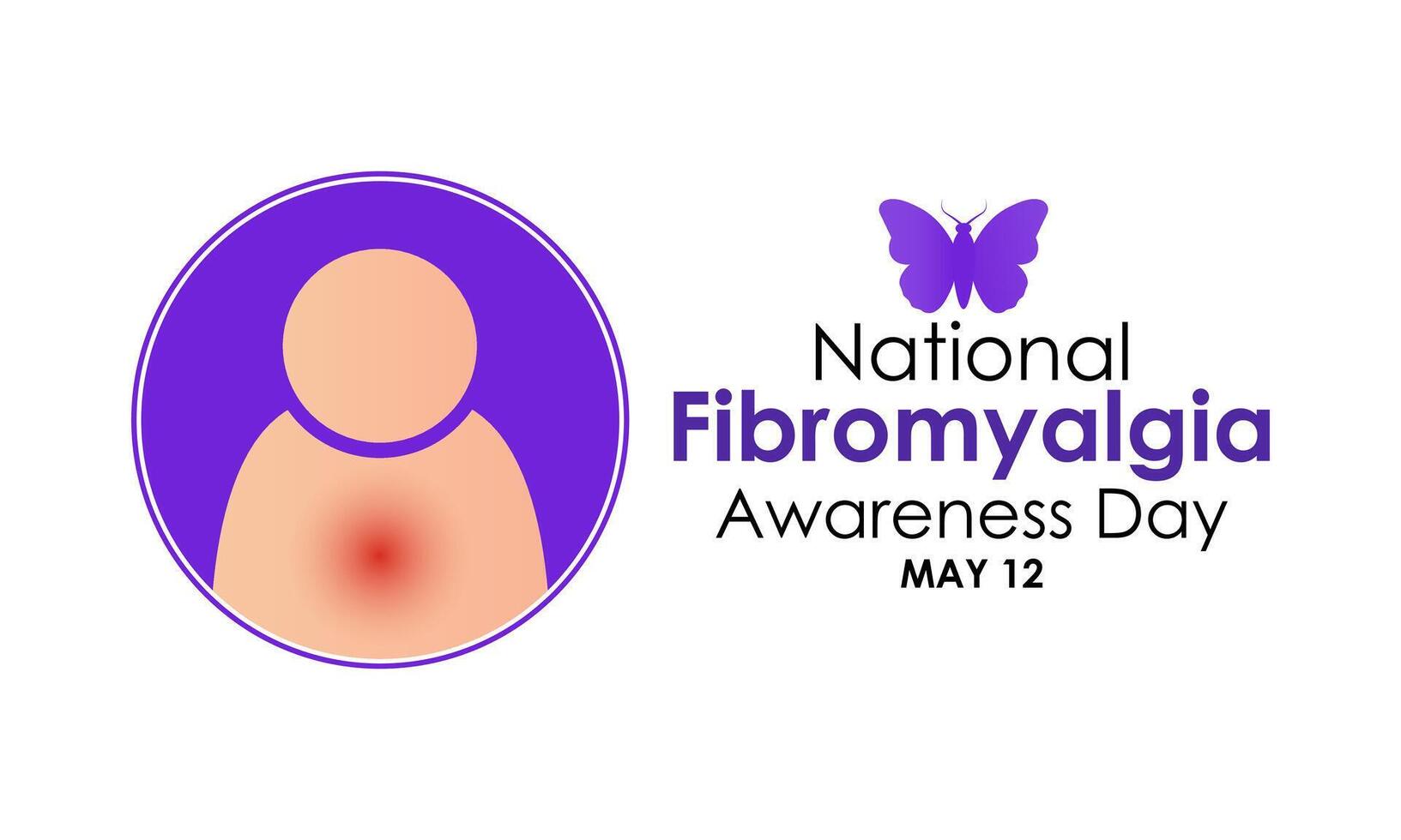 International Fibromyalgia Awareness Day, May 12. Vector illustration. Template for background, banner, card, poster. flyer design. Flat illustration.