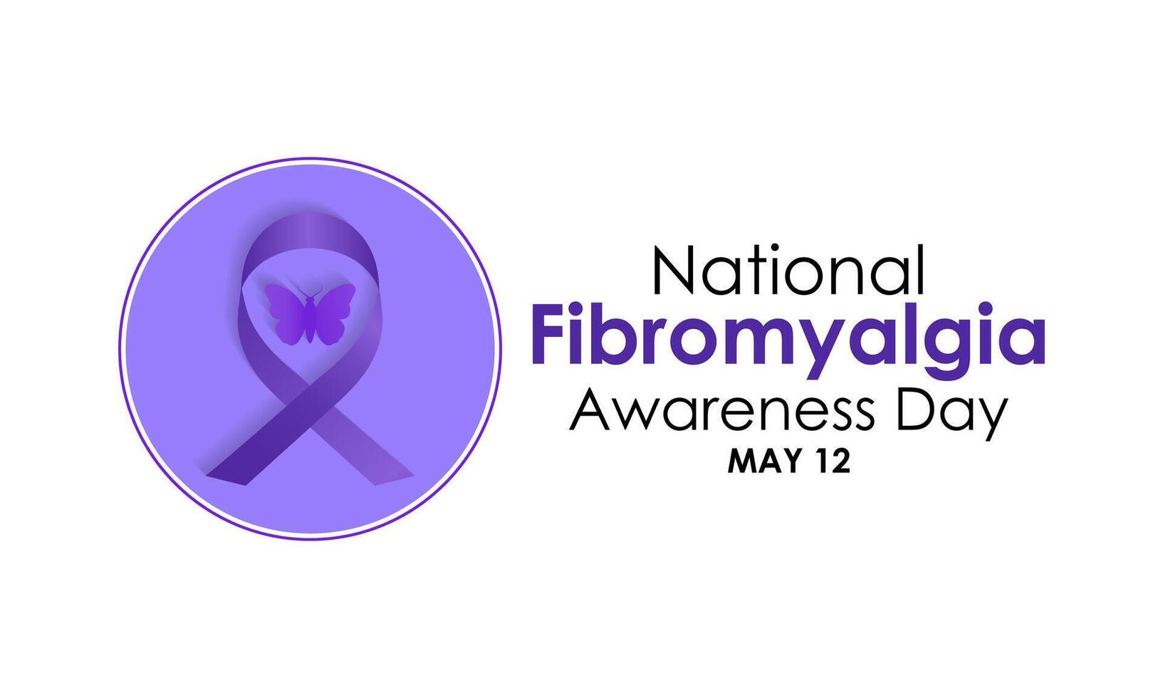 International Fibromyalgia Awareness Day, May 12. Vector illustration. Template for background, banner, card, poster. flyer design. Flat illustration.