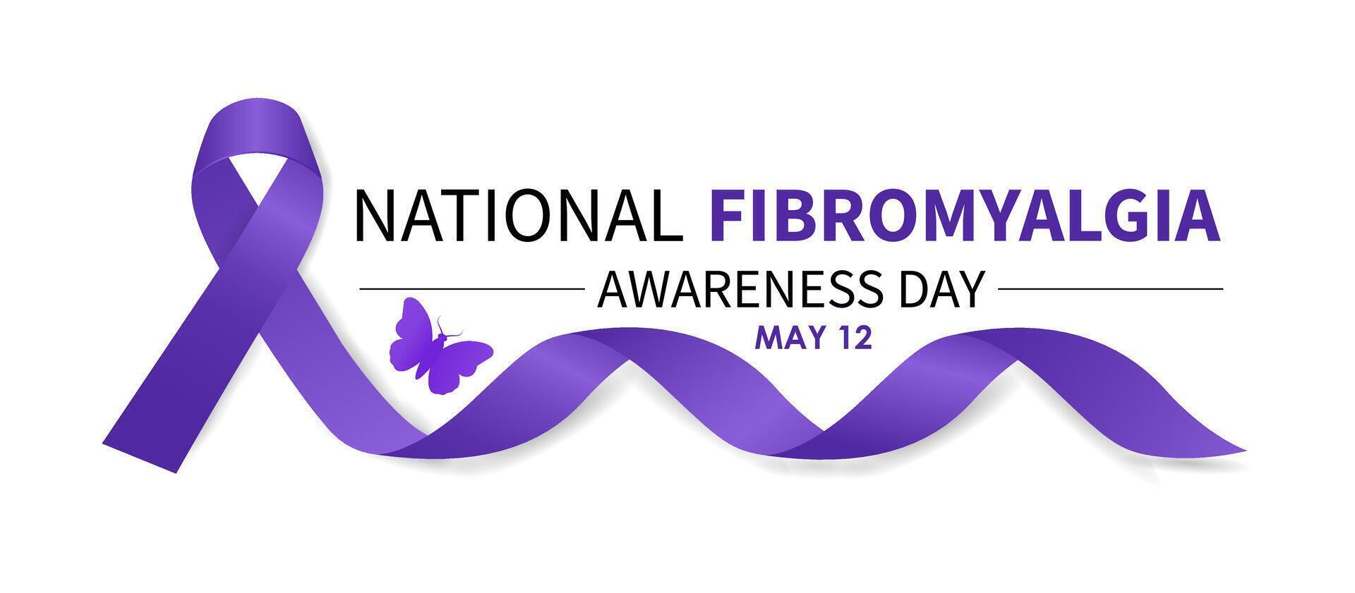 International Fibromyalgia Awareness Day, May 12. Vector illustration. Template for background, banner, card, poster. flyer design. Flat illustration.