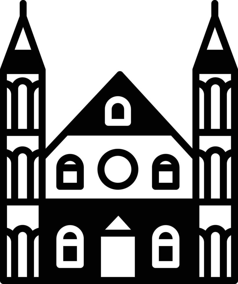 Binnenhof glyph and line vector illustration