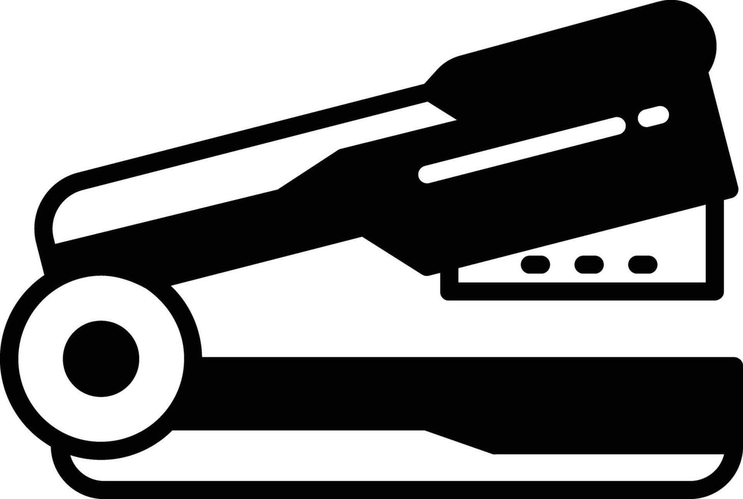 Stapler glyph and line vector illustration