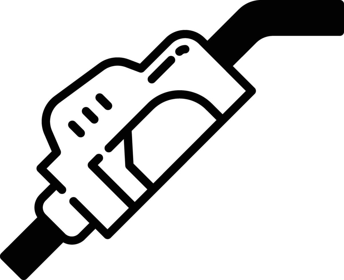 Fuel glyph and line vector illustration