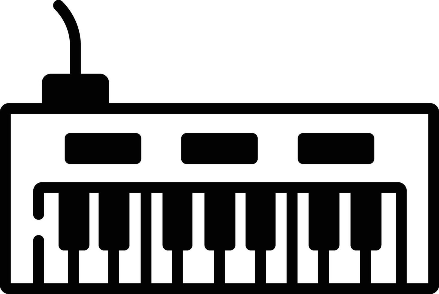 Keyboard glyph and line vector illustration