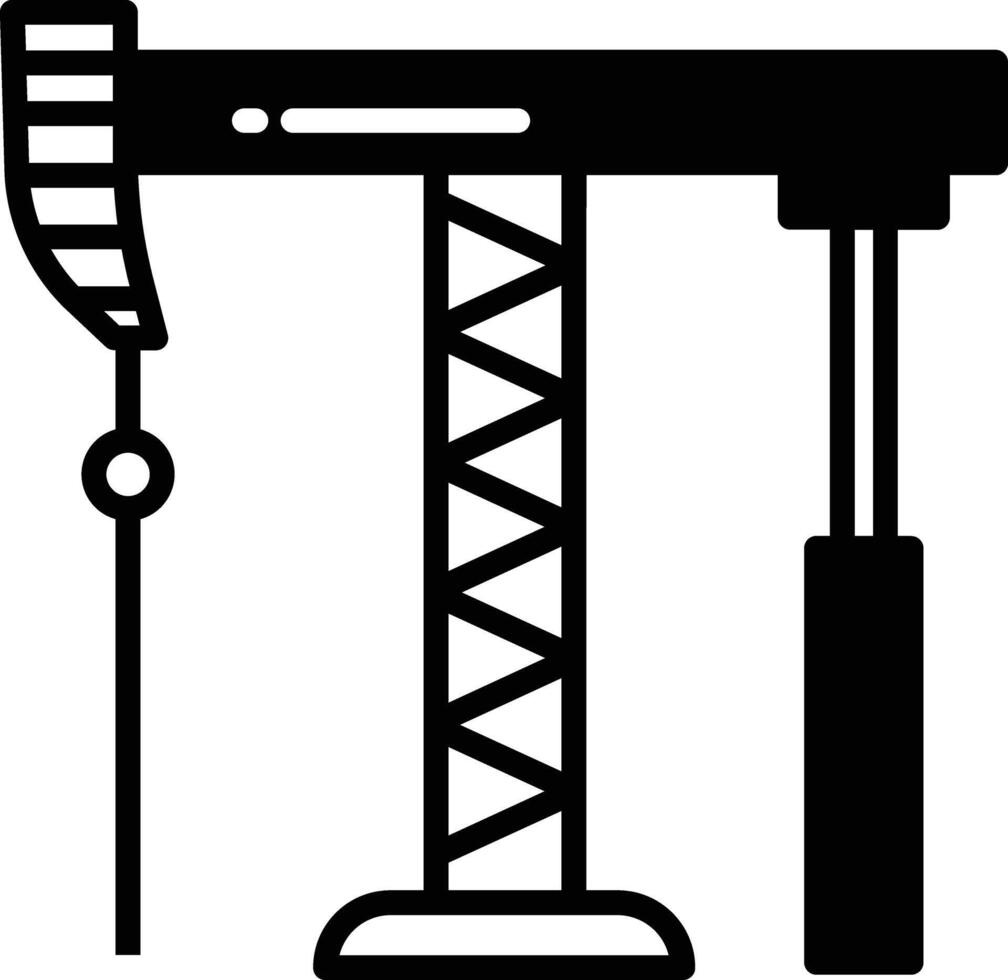 refinería glifo y línea vector ilustración