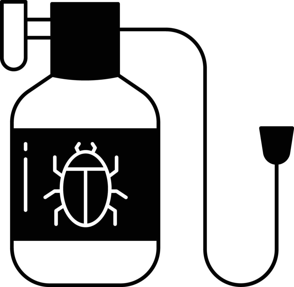 bug spray glyph and line vector illustration