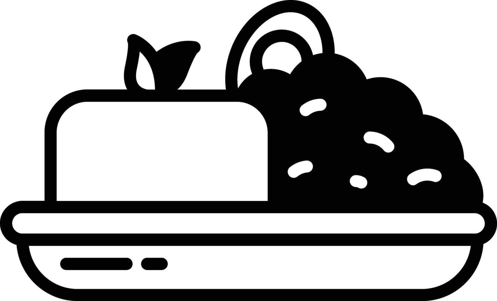 Aji De Gallina glyph and line vector illustration