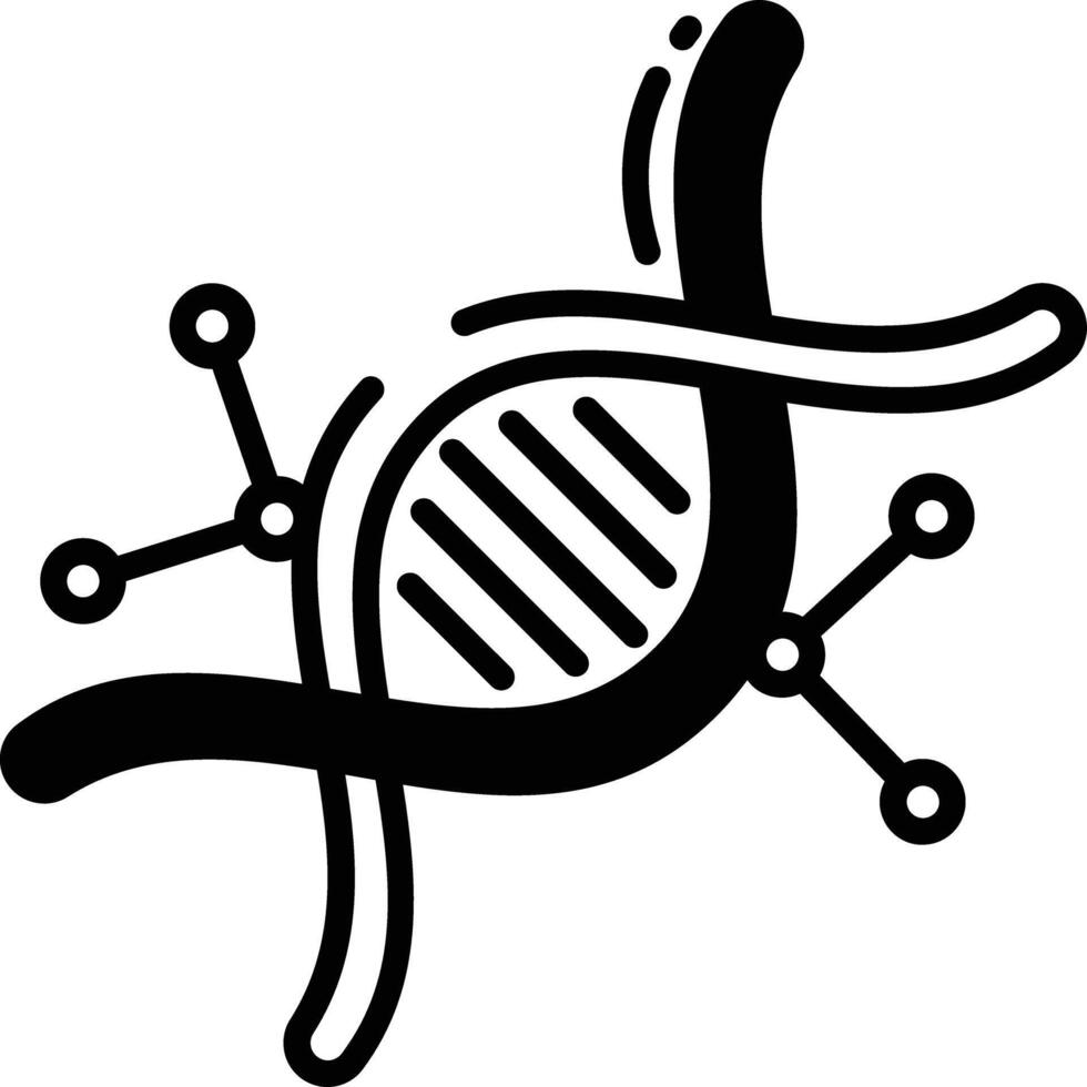Biophysics glyph and line vector illustration
