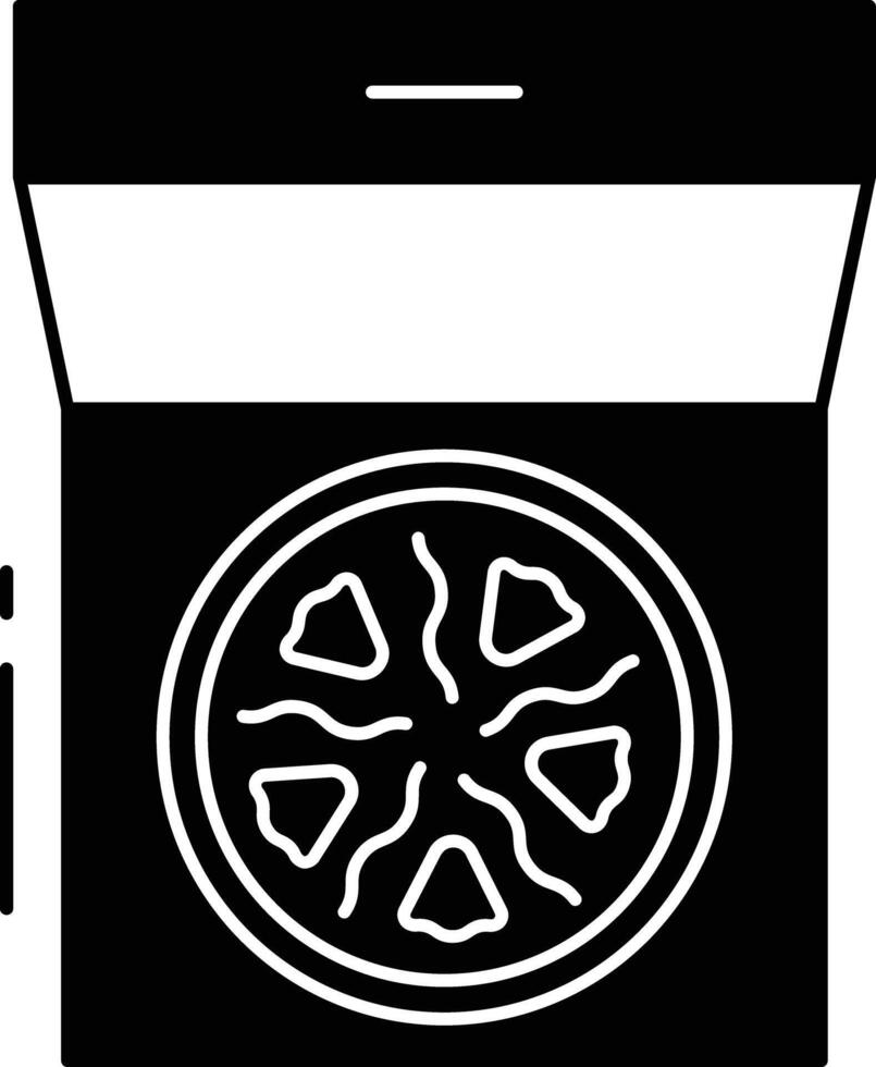 pineapple pizza glyph and line vector illustration