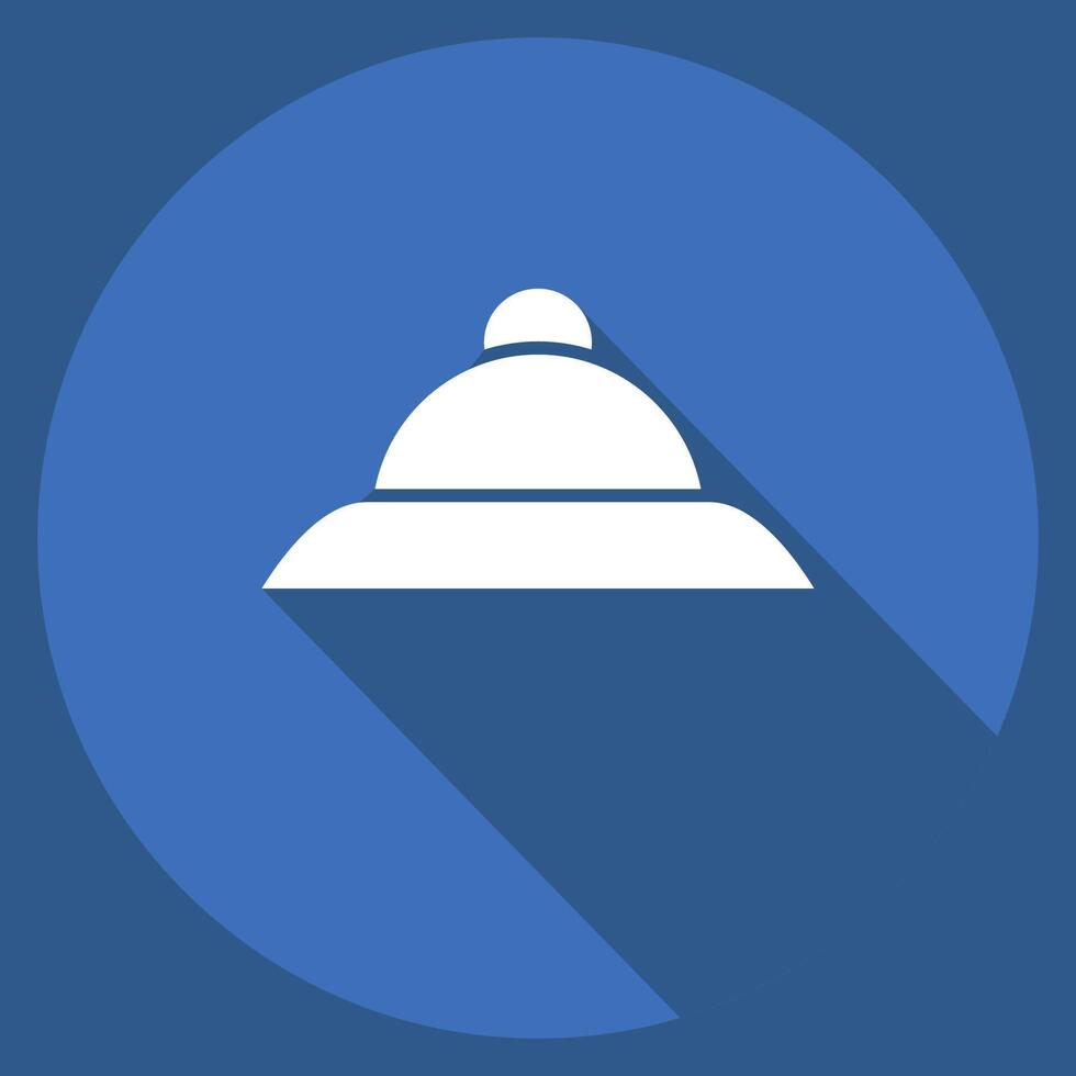 Icon Hat. related to South Africa symbol. long shadow style. simple design illustration vector