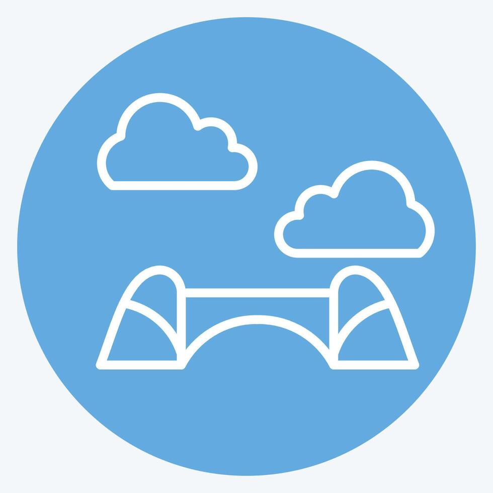 Icon Blocktrans Bridge. related to South Africa symbol. blue eyes style. simple design illustration vector