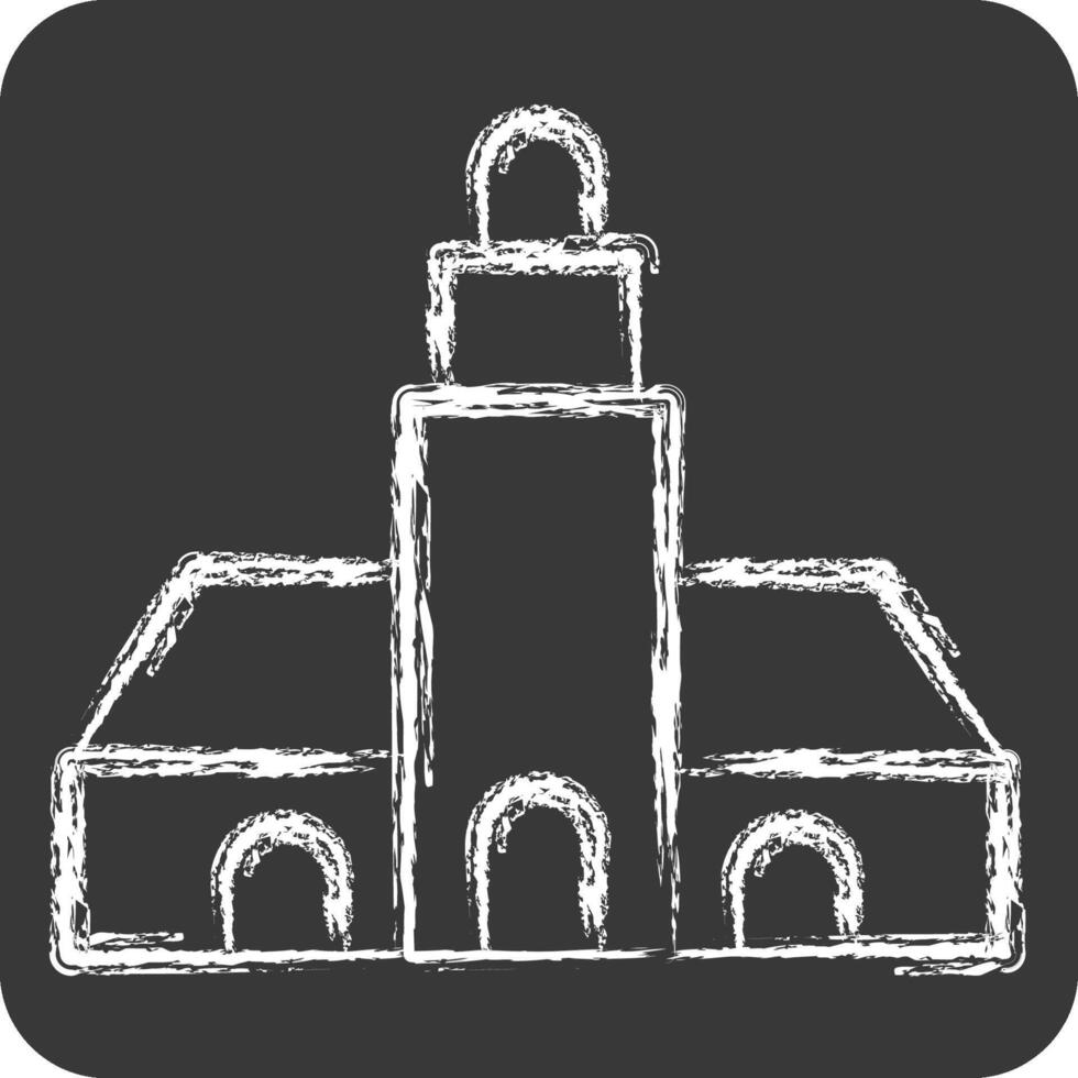 Icon Green Poibt Light House. related to South Africa symbol. chalk Style. simple design illustration vector