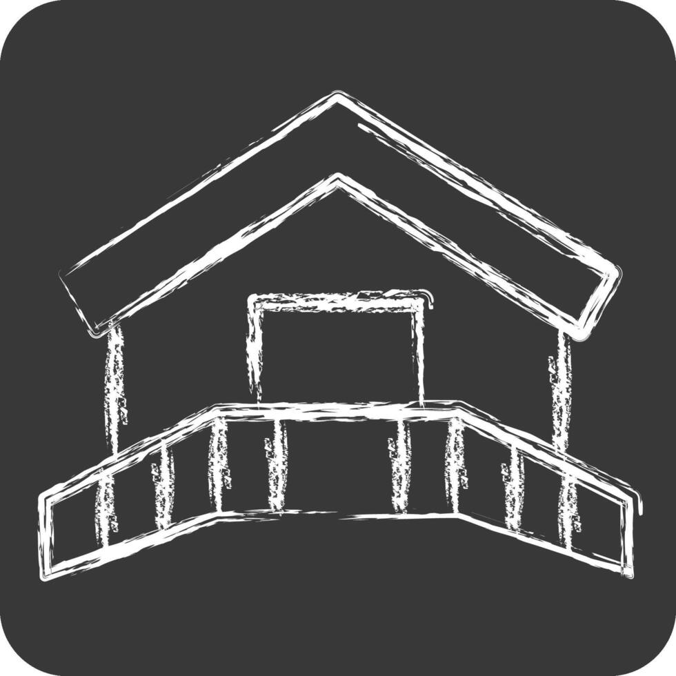 Icon House. related to South Africa symbol. chalk Style. simple design illustration vector
