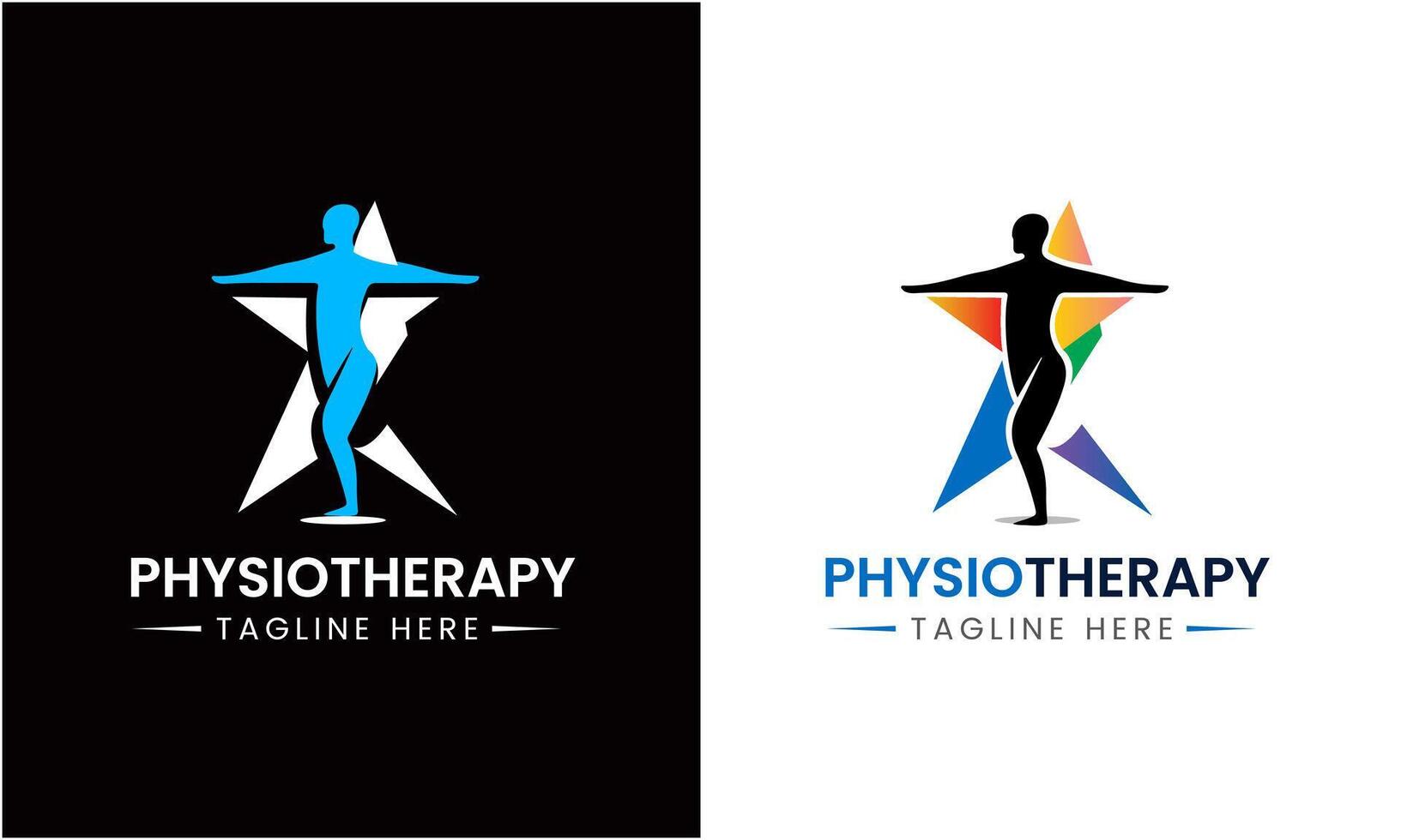 AI generated Physiotherapy vector icon sign symbol logo design template