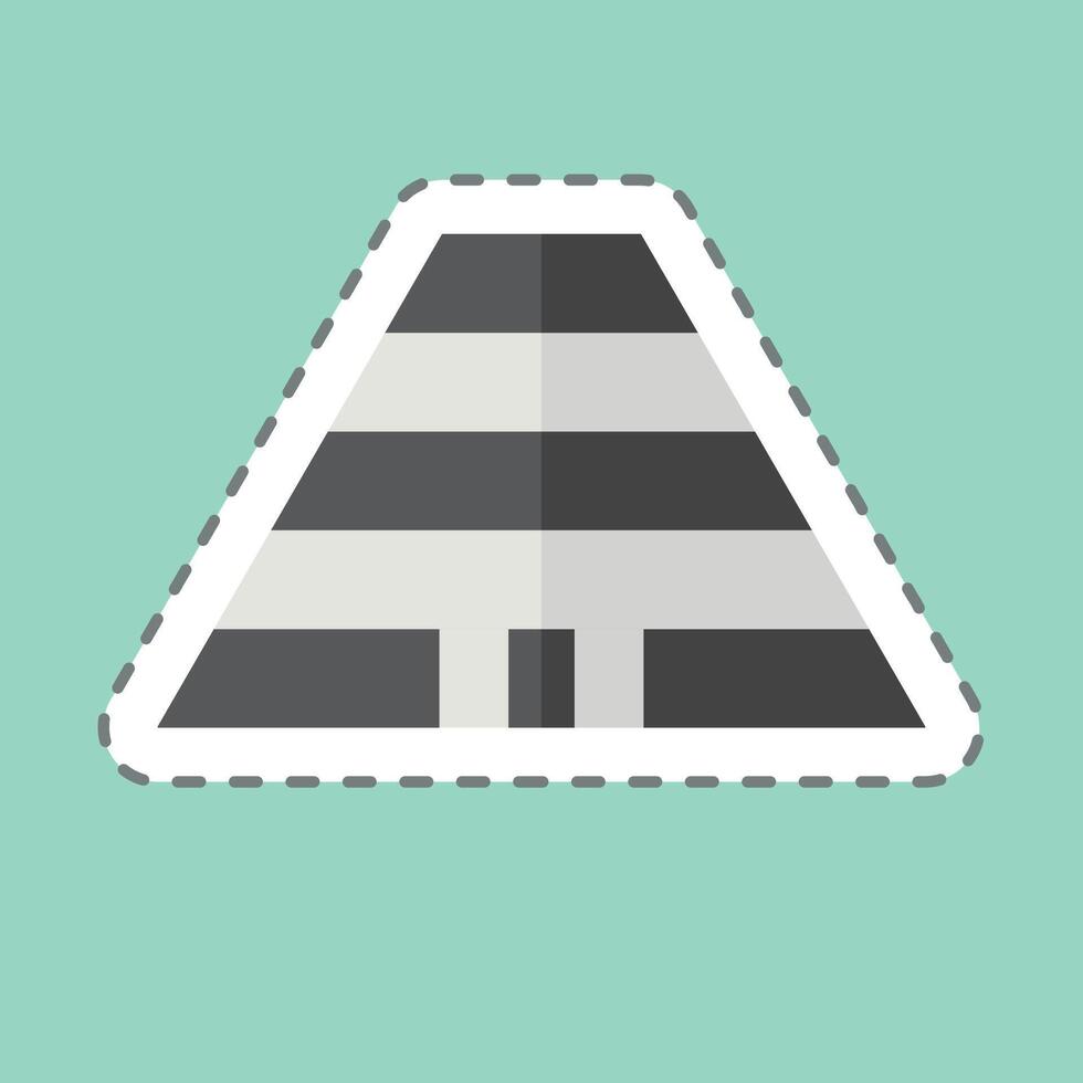 Sticker line cut Cradle Of Human Kind. related to South Africa symbol. simple design illustration vector
