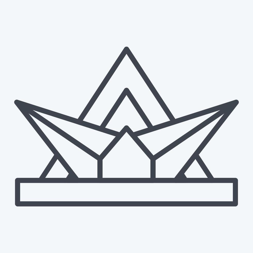 Icon Memorial. related to South Africa symbol. line style. simple design illustration vector