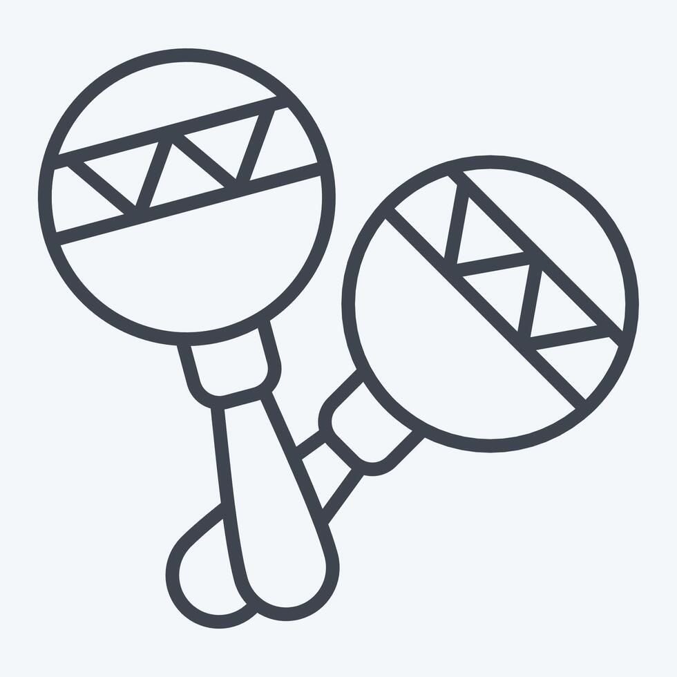 icono mracas. relacionado a sur África símbolo. línea estilo. sencillo diseño ilustración vector