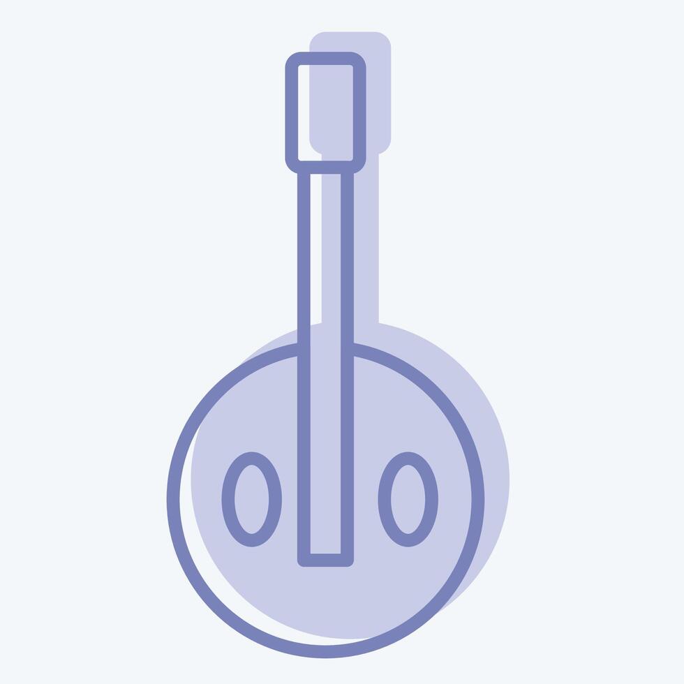 Icon Kora. related to South Africa symbol. two tone style. simple design illustration vector