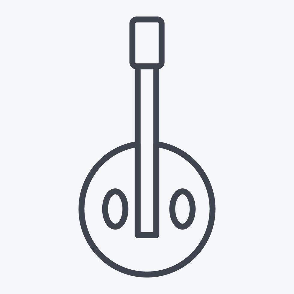 icono kora. relacionado a sur África símbolo. línea estilo. sencillo diseño ilustración vector