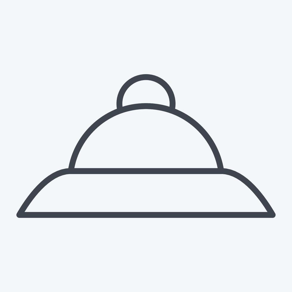 Icon Hat. related to South Africa symbol. line style. simple design illustration vector