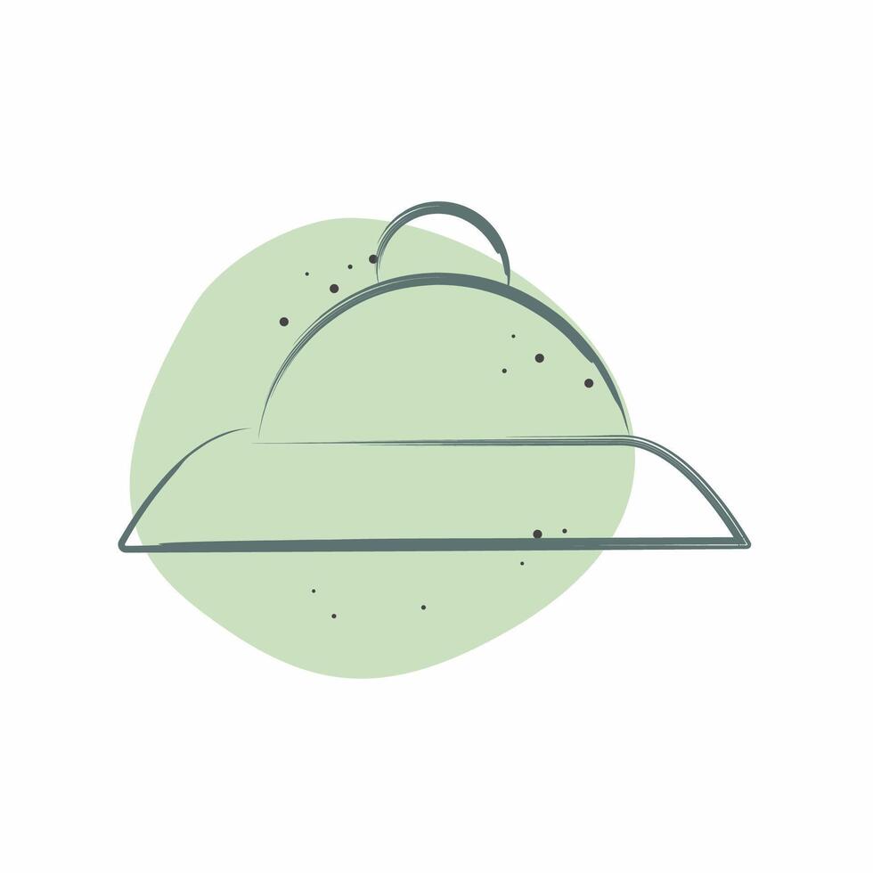 Icon Hat. related to South Africa symbol. Color Spot Style. simple design illustration vector