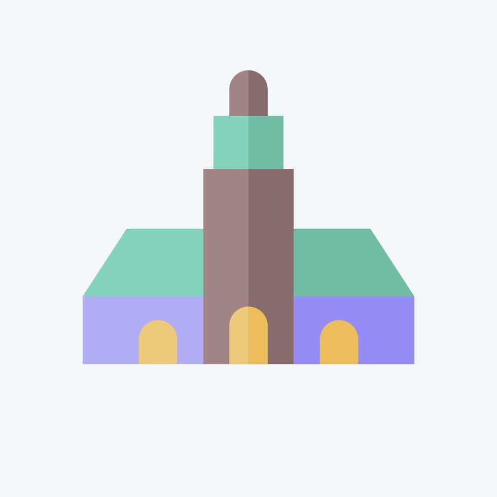 Icon Green Poibt Light House. related to South Africa symbol. flat style. simple design illustration vector