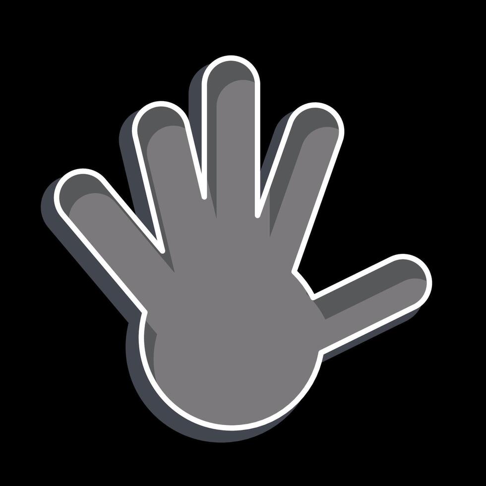 Icon Hand. related to South Africa symbol. glossy style. simple design illustration vector