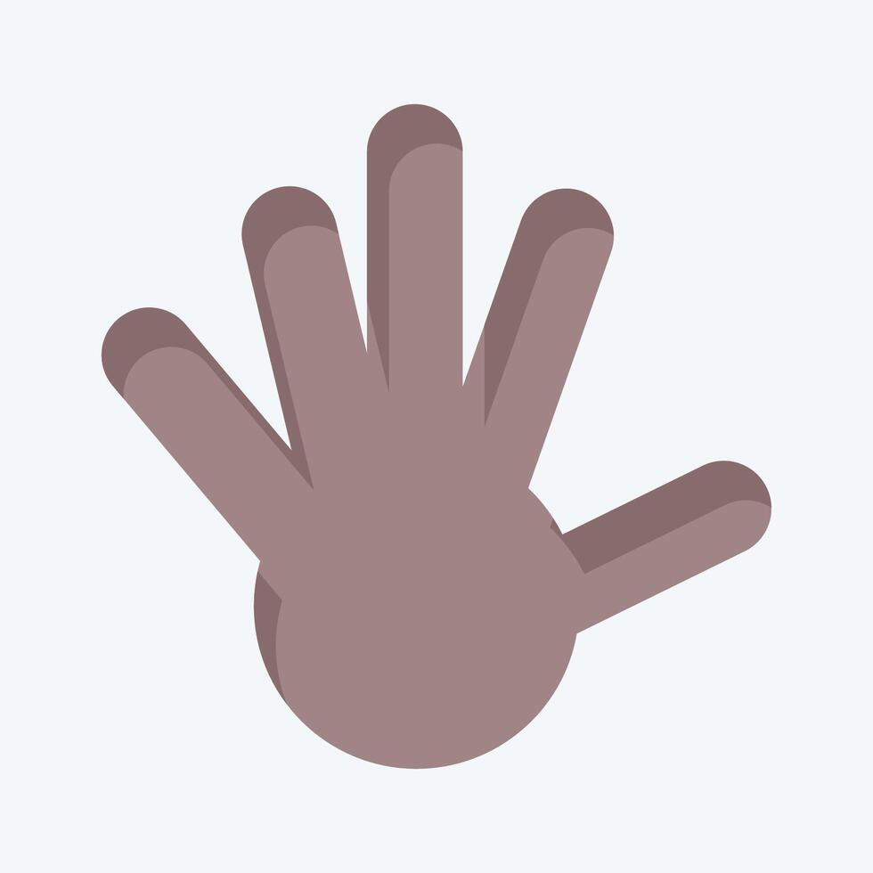 Icon Hand. related to South Africa symbol. flat style. simple design illustration vector