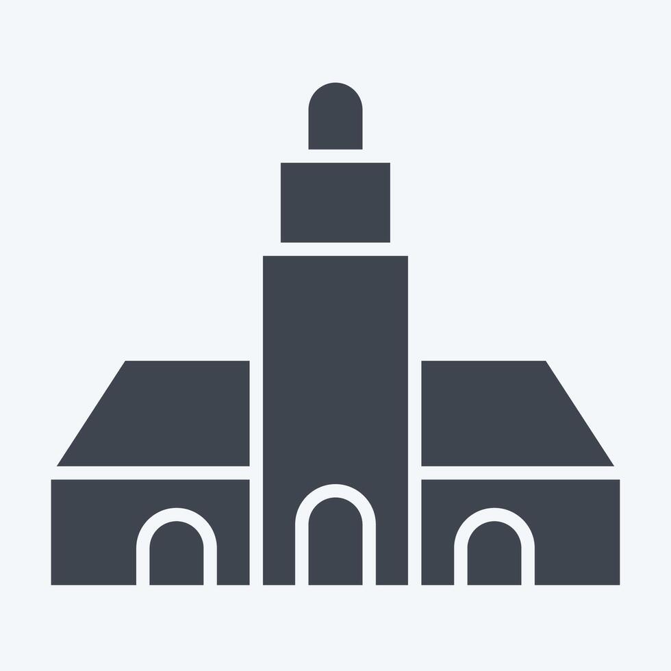 Icon Green Poibt Light House. related to South Africa symbol. glyph style. simple design illustration vector