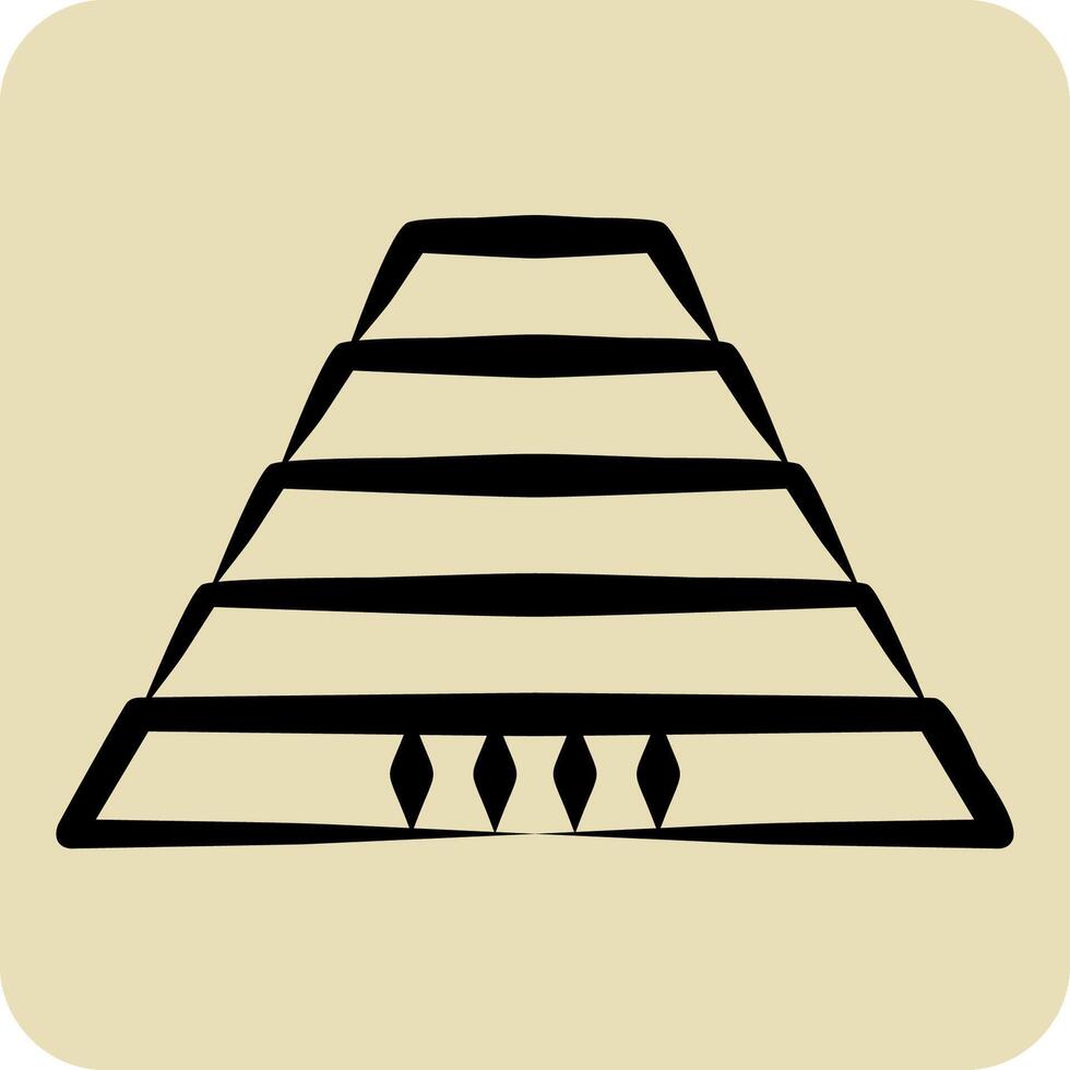 Icon Cradle Of Human Kind. related to South Africa symbol. hand drawn style. simple design illustration vector