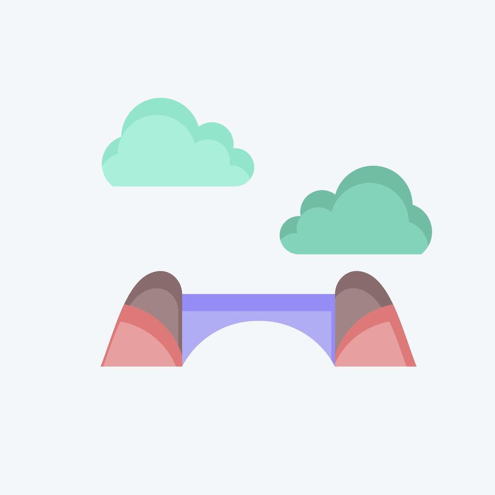 Icon Blocktrans Bridge. related to South Africa symbol. flat style. simple design illustration vector