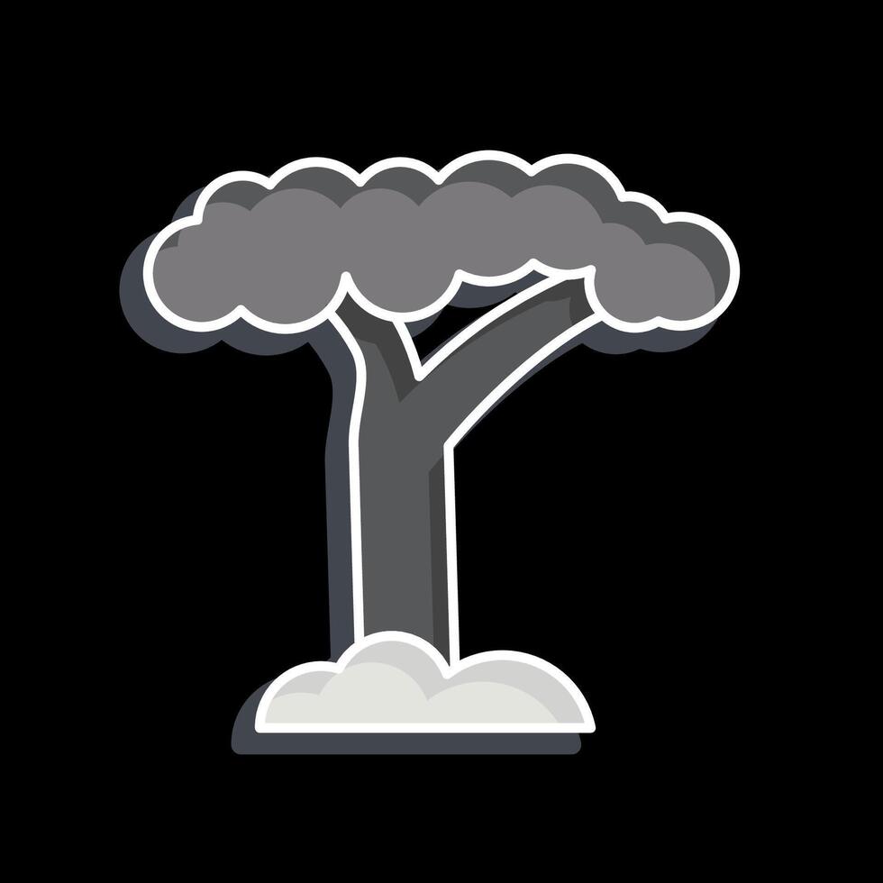 Icon Baobab. related to South Africa symbol. glossy style. simple design illustration vector