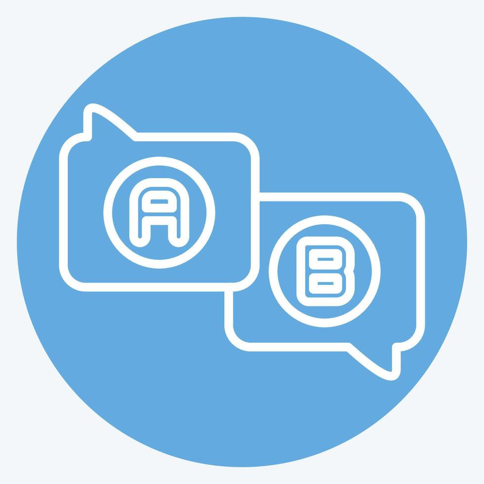 Icon Question And Answer. related to Learning symbol. blue eyes style. simple design illustration vector