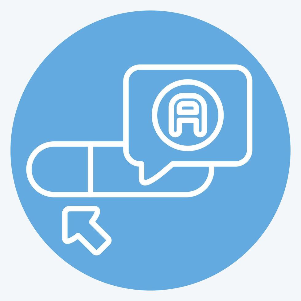 Icon Searching Bar. related to Learning symbol. blue eyes style. simple design illustration vector