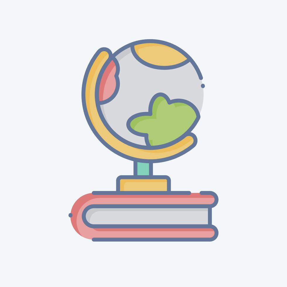 Icon Global Education 2. related to Learning symbol. doodle style. simple design illustration vector