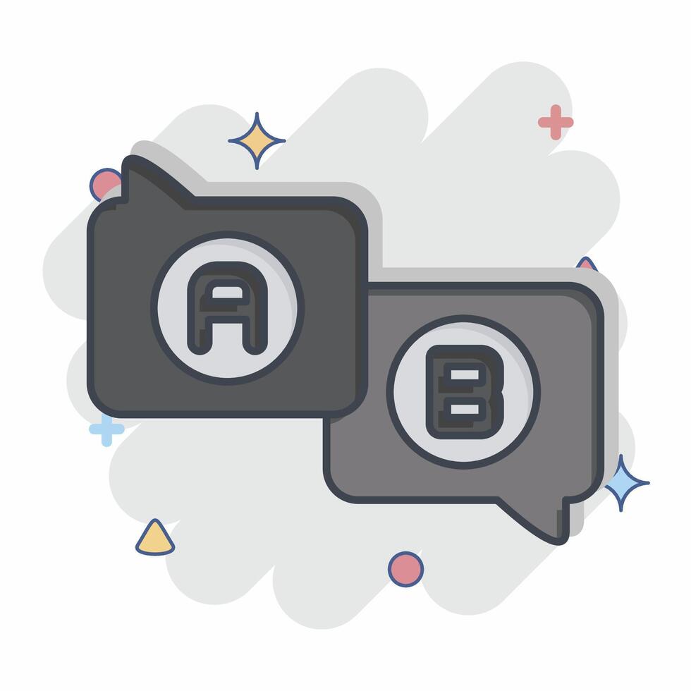 Icon Question And Answer. related to Learning symbol. comic style. simple design illustration vector