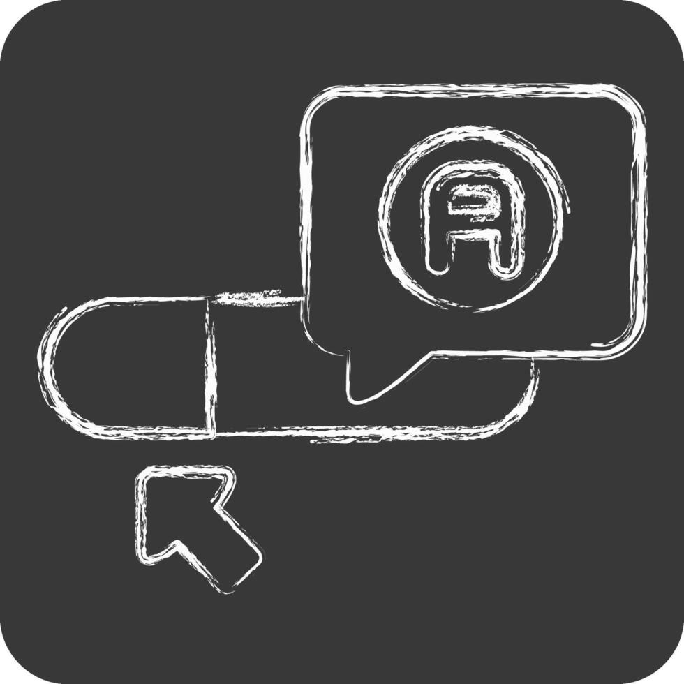 Icon Searching Bar. related to Learning symbol. chalk Style. simple design illustration vector