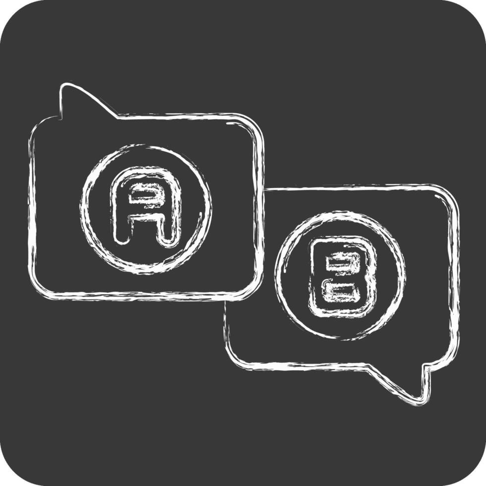 Icon Question And Answer. related to Learning symbol. chalk Style. simple design illustration vector