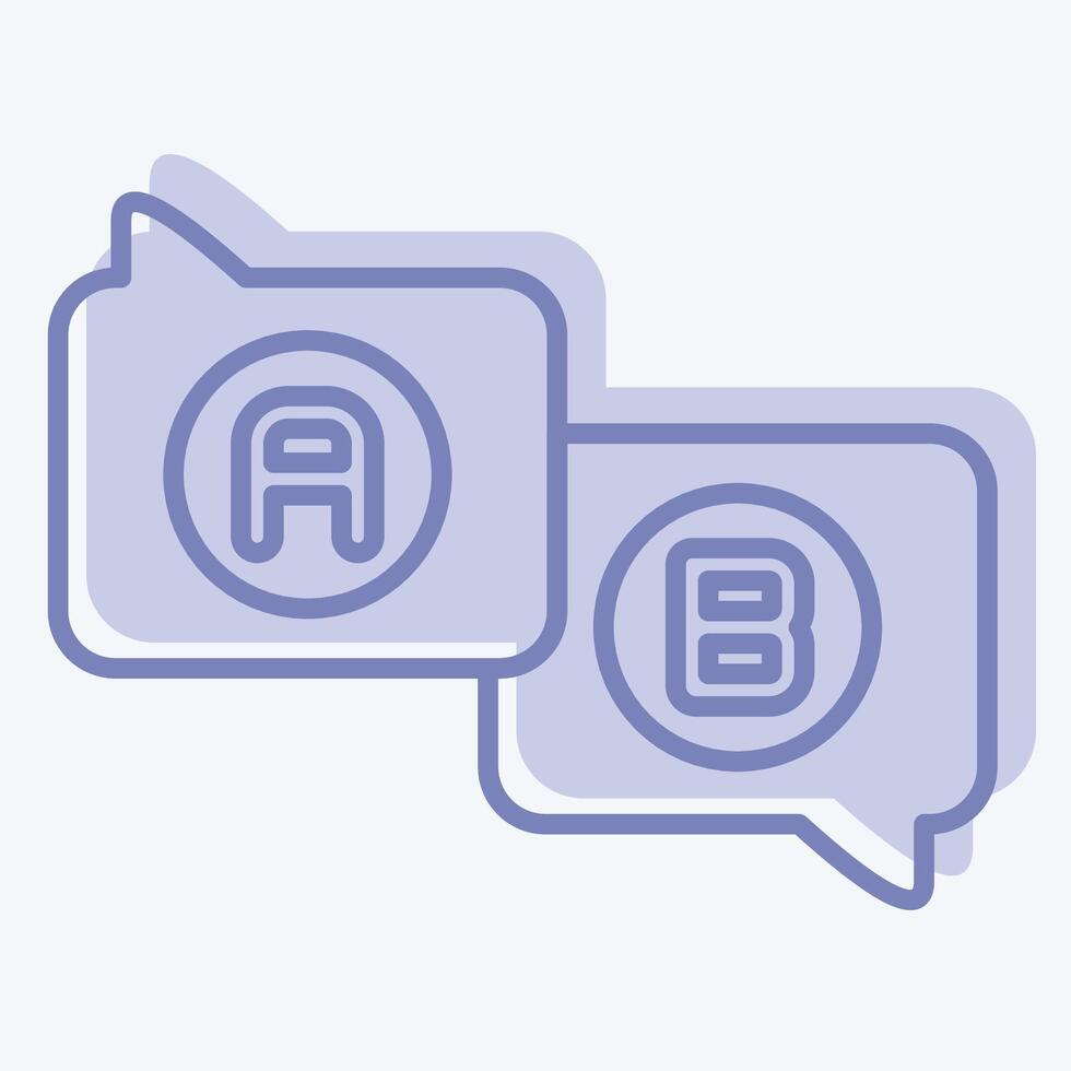 Icon Question And Answer. related to Learning symbol. two tone style. simple design illustration vector