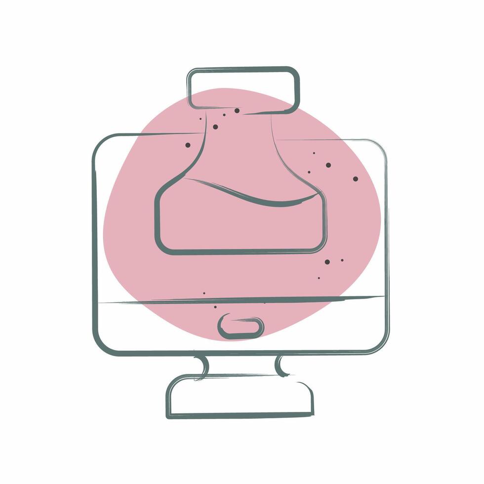 Icon Chemistry Tutorial. related to Learning symbol. Color Spot Style. simple design illustration vector