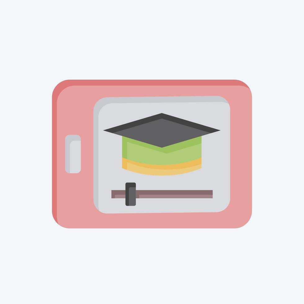 Icon Video Tutorial. related to Learning symbol. flat style. simple design illustration vector