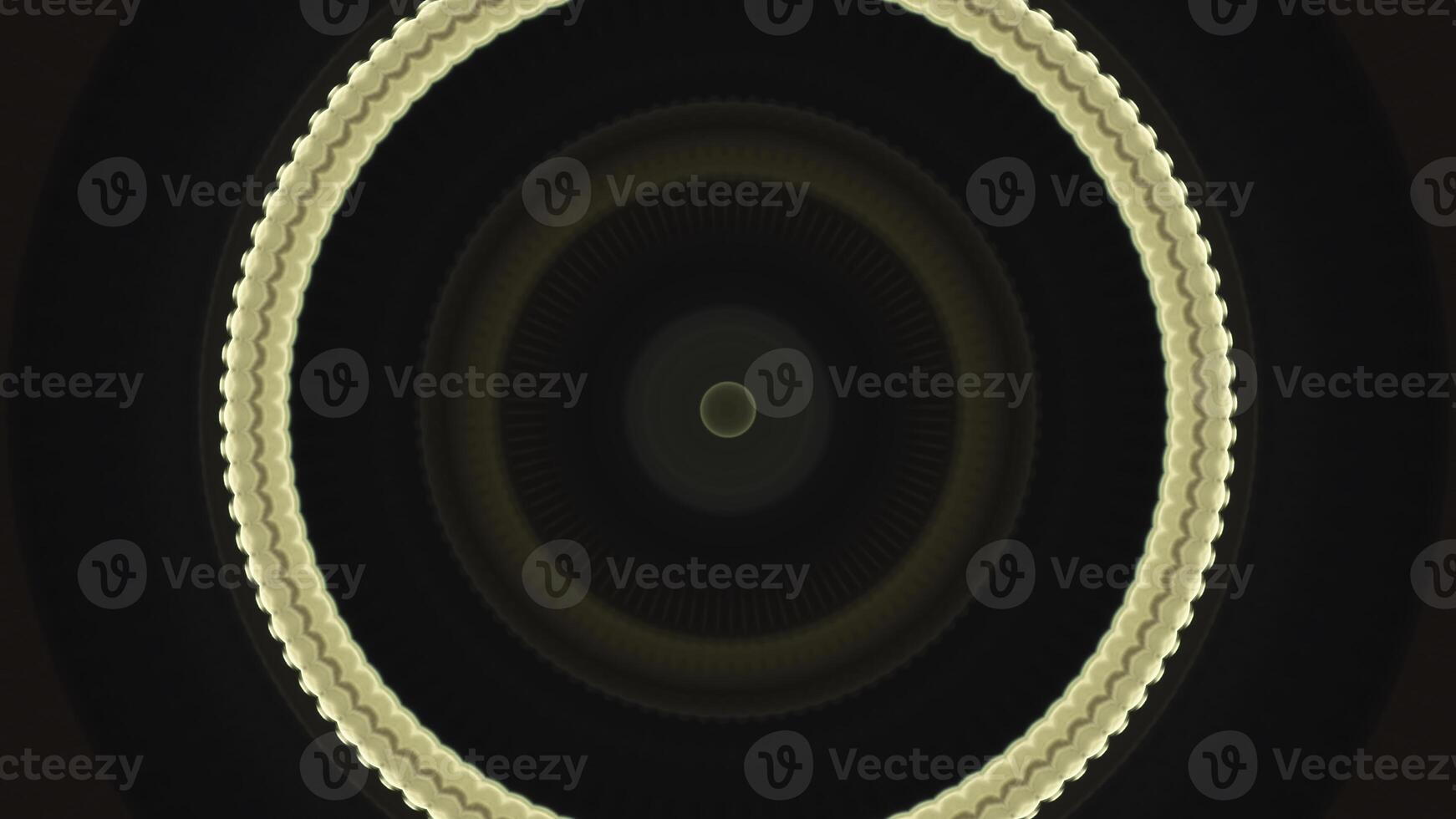 Shining colorful rings in pulsating motion, seamless loop. Concept. Abstract shimmering circles beating endlessly and creating circular pattern. photo