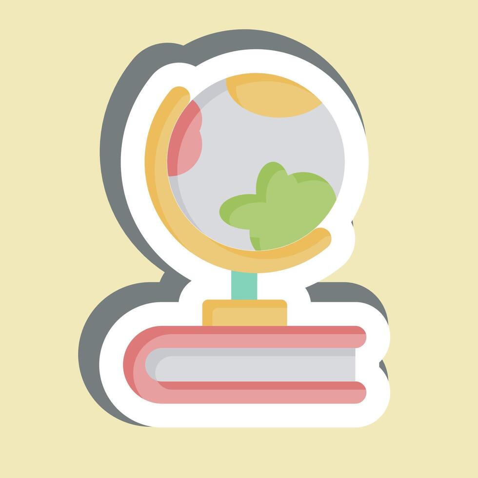 Sticker Global Education 2. related to Learning symbol. simple design illustration vector