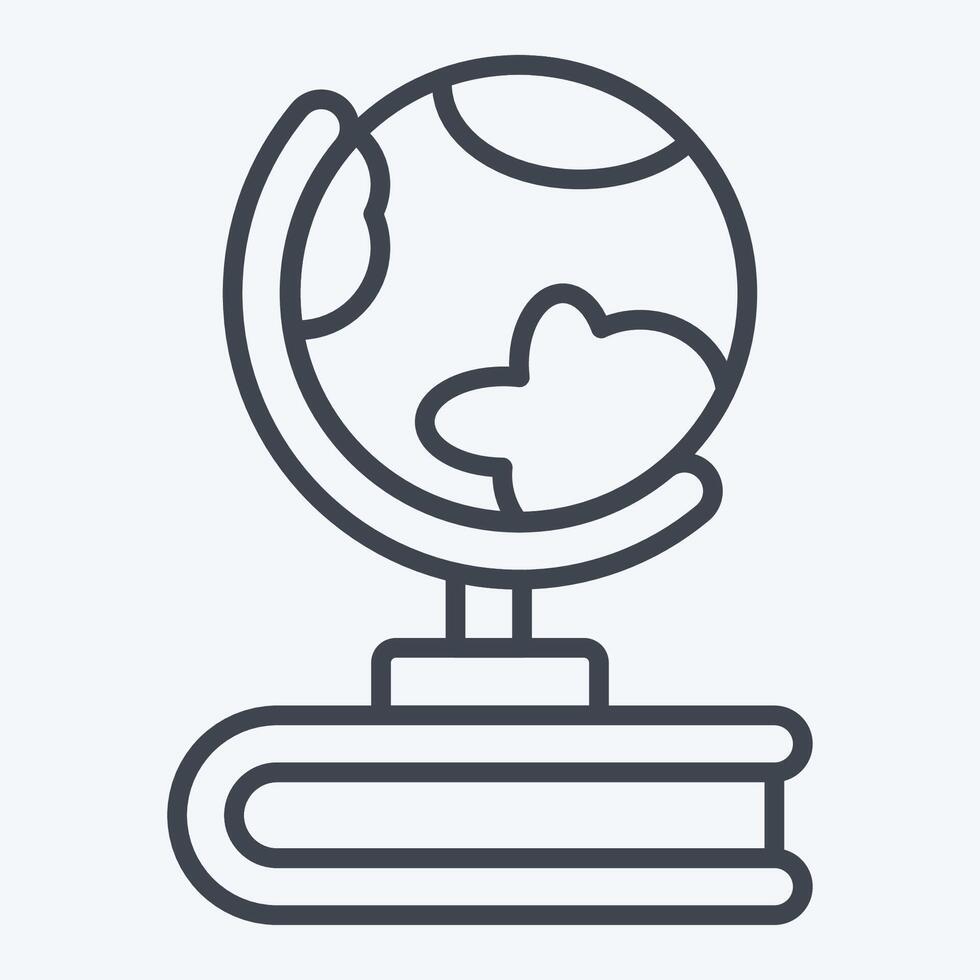 Icon Global Education 2. related to Learning symbol. line style. simple design illustration vector