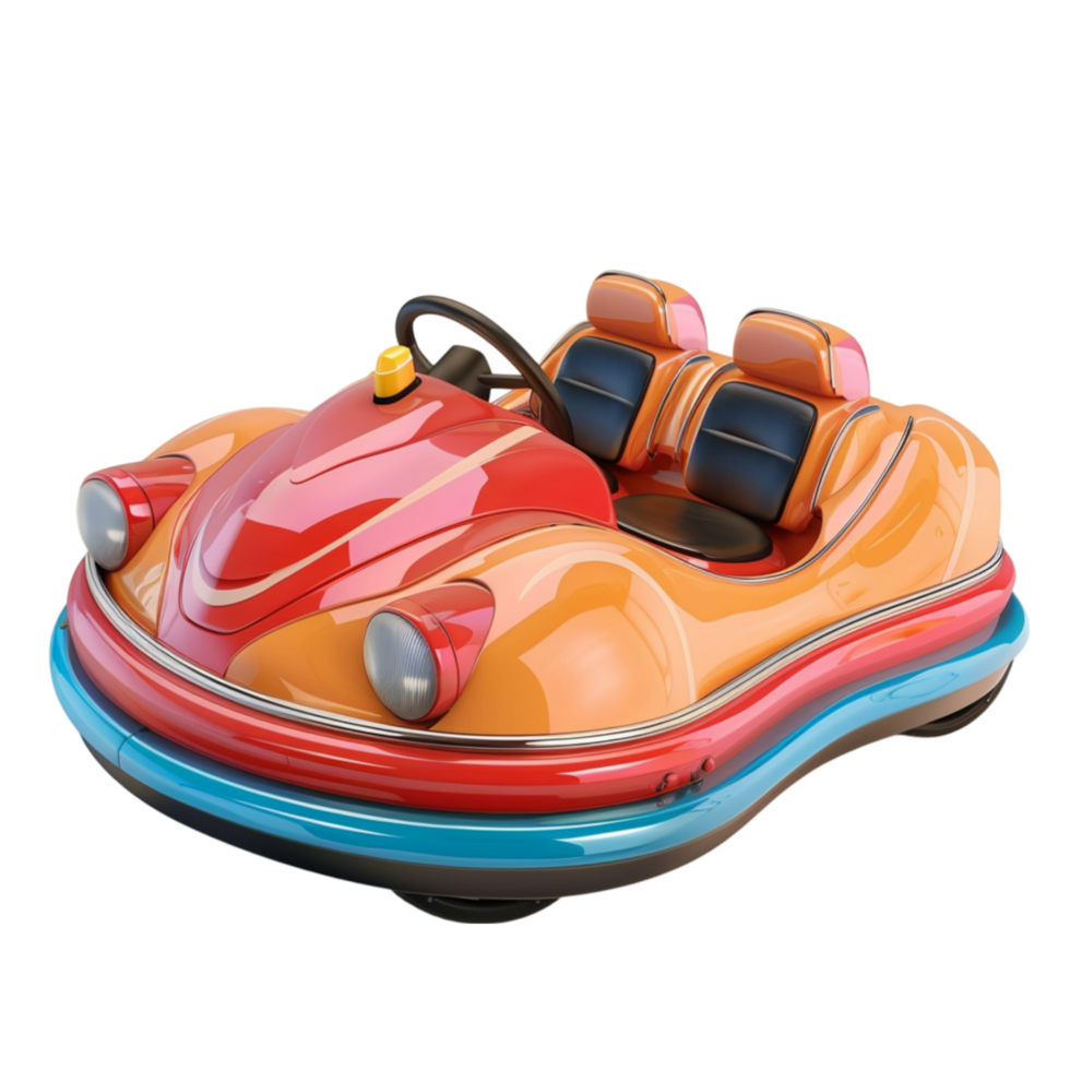 AI generated Kids  bumper car ride ,Joyful toys   isolated on transparent background Generative AI png