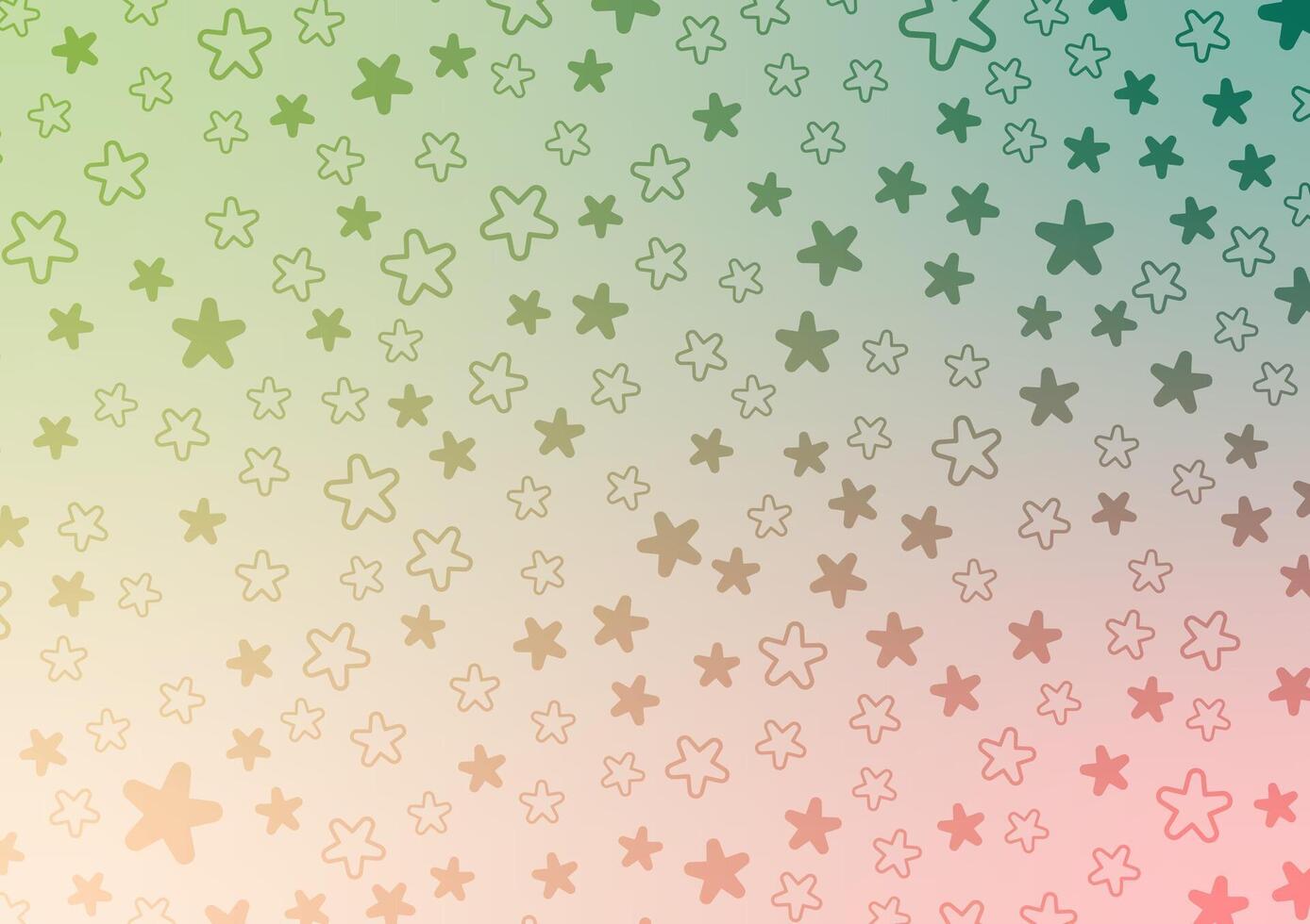 Gradient soft color star pattern geomagnetic green background vector