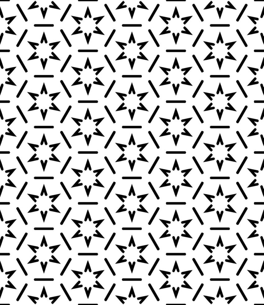 patrón abstracto sin costuras en blanco y negro. fondo y telón de fondo. diseño ornamental en escala de grises. vector