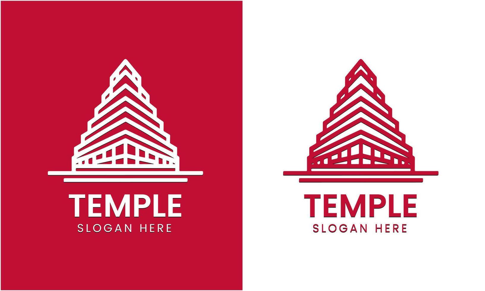 AI generated Temple logo icon symbol church tower religion building logo design minimalist modern template vector