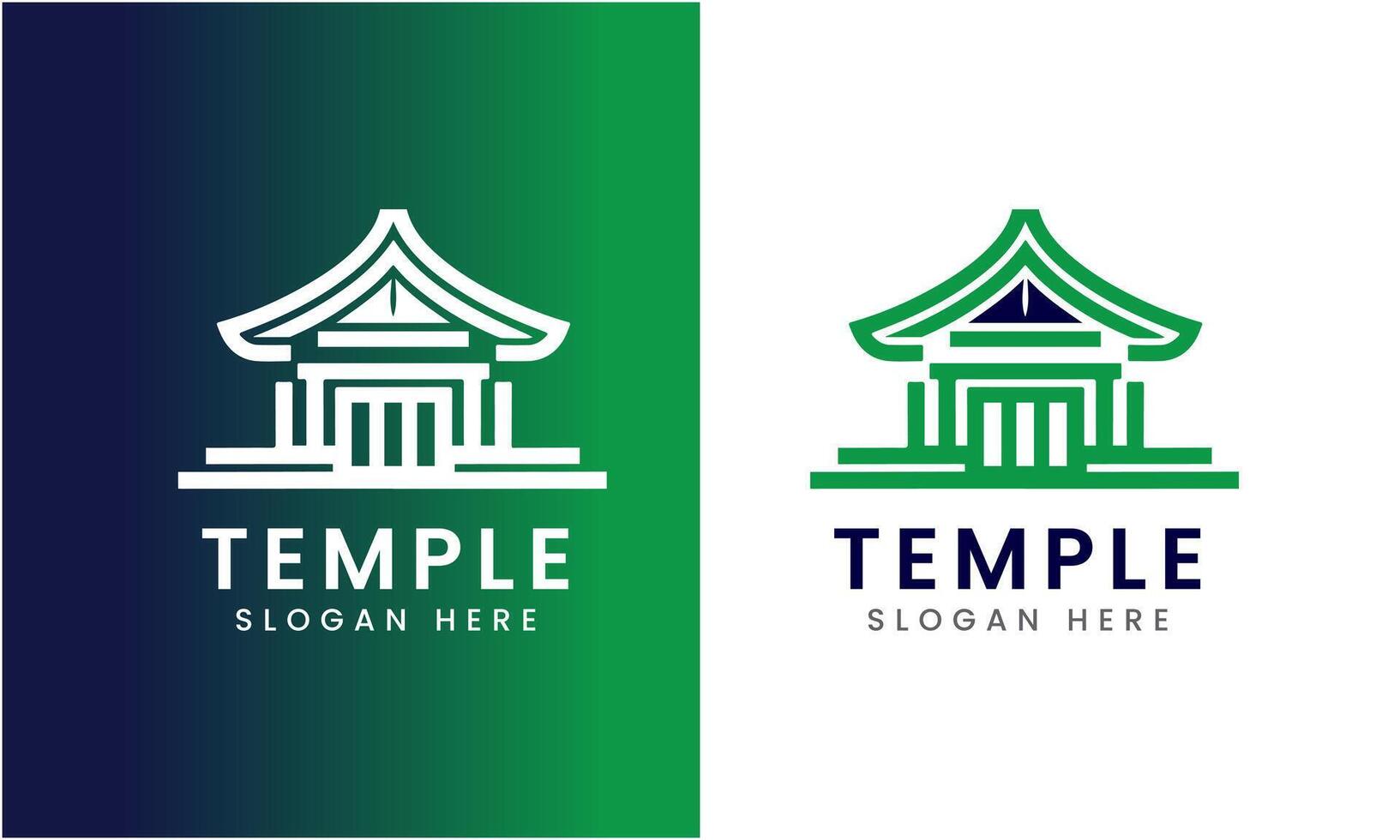 AI generated Temple logo icon symbol church tower religion building logo design minimalist modern template vector