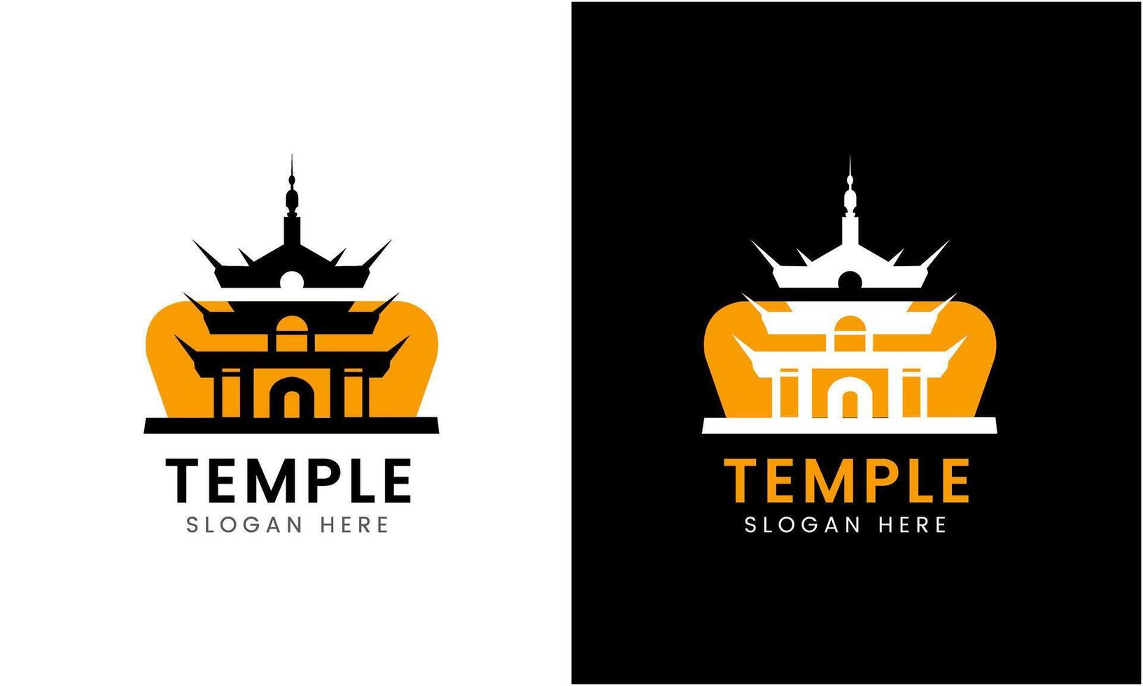 AI generated Temple logo icon symbol church tower religion building logo design minimalist modern template vector